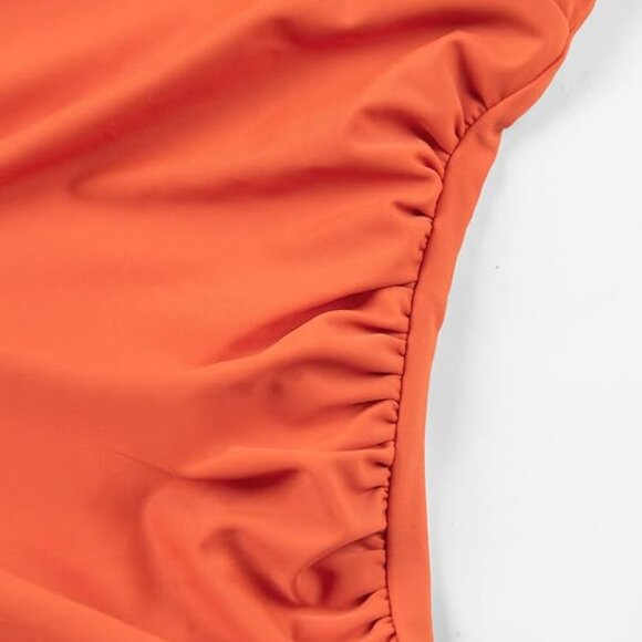 Cupshe - Maternity One Piece Swimsuit - Orange - Medium - Picture 6 of 6